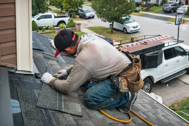 Professional Flat Roof Repair technician working in Hooversville, PA